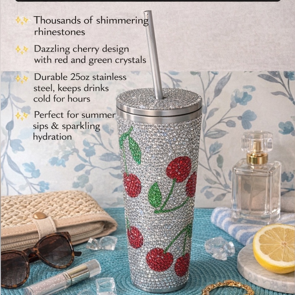 NWT 🍒 Hydrapeak Limited Edition Insulated Tumbler Stainless Steel Journey 25oz - Picture 6 of 17